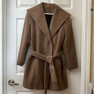 Calvin Klein Light Brown Wrap Coat Sz 6